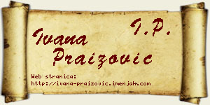 Ivana Praizović vizit kartica